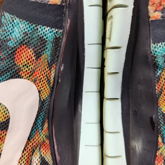 Nike Womens Free 5.0 Photosynthesis Blue Floral Running Shoes Sneakers Size 7.5 - Picture 9 of 11